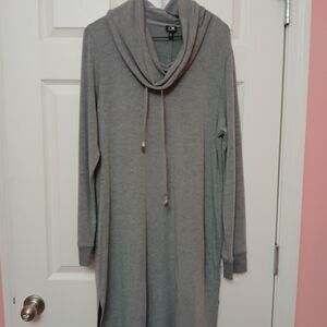 Cable & Gauge Light Gray Cowl Neck Sweater